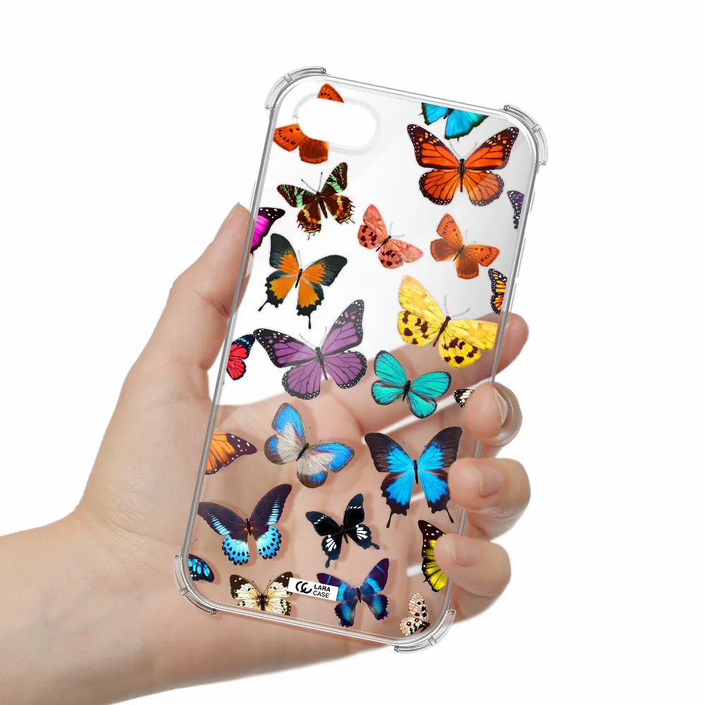 Colorful Butterflies Apple iPhone se 2020 Clear PC Case