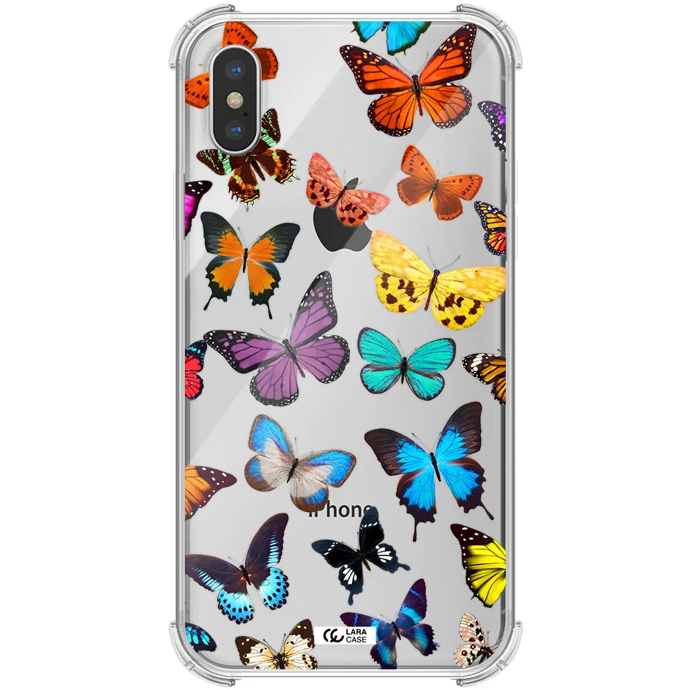 Colorful Butterflies Apple iPhone XS Clear PC Case