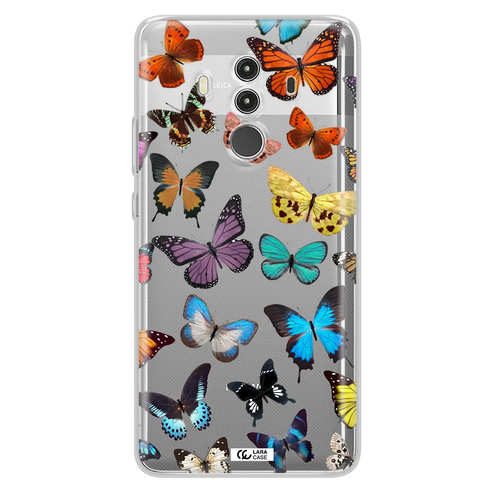 Colorful Butterflies Huawei Mate 10 Clear TPU Case