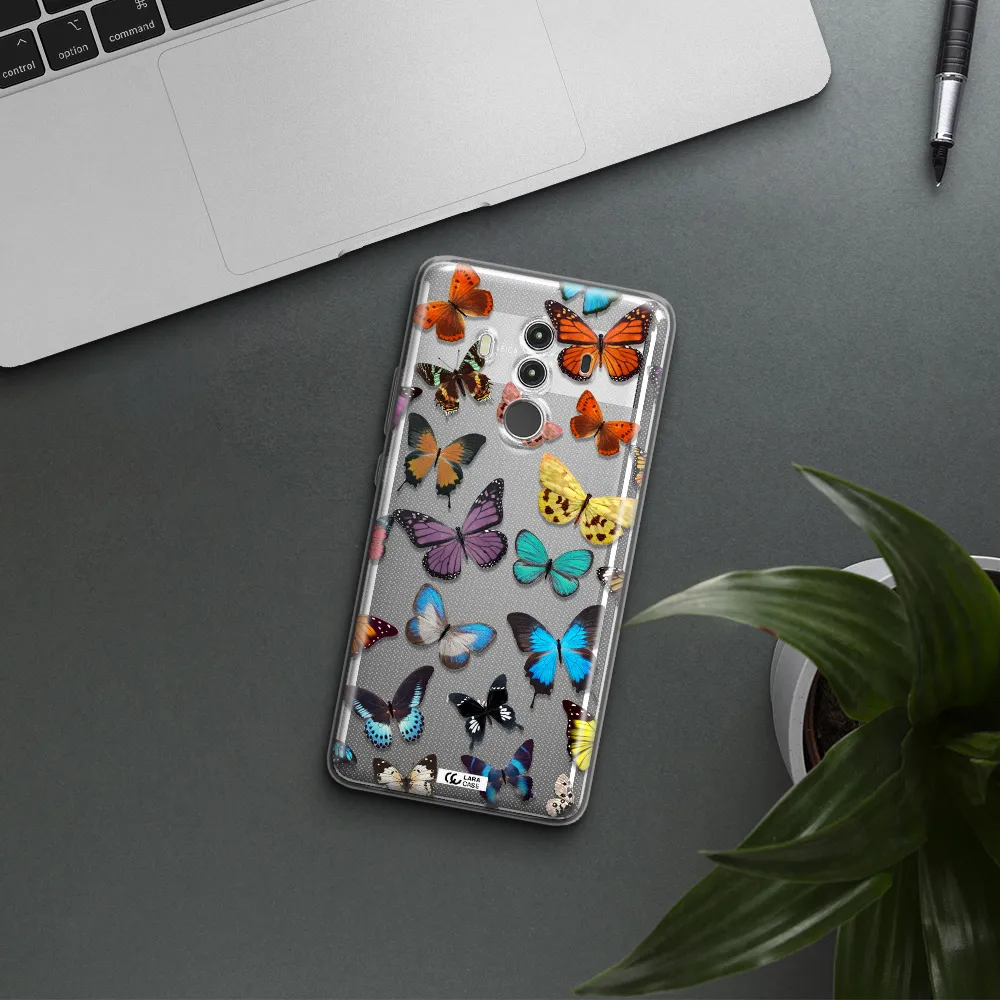 Colorful Butterflies Huawei Mate 10 Clear TPU Case