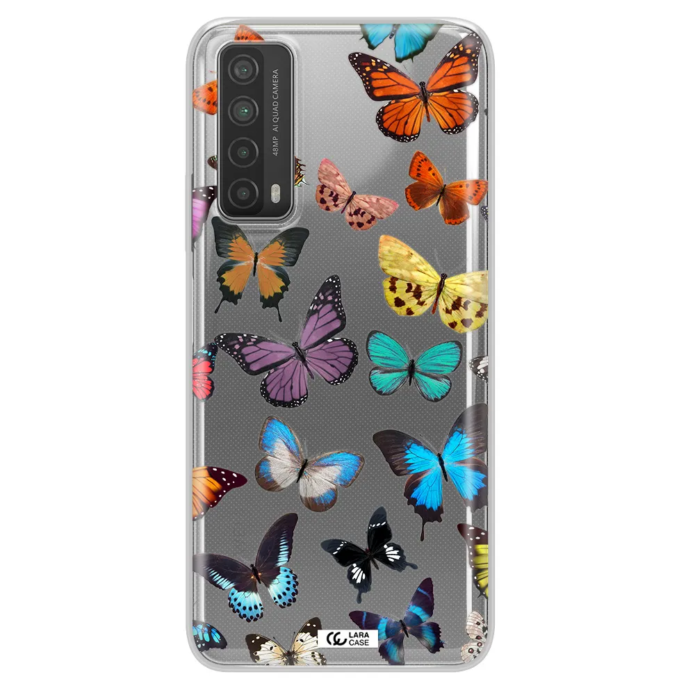Colorful Butterflies Huawei P Smart 2021 Clear TPU Case