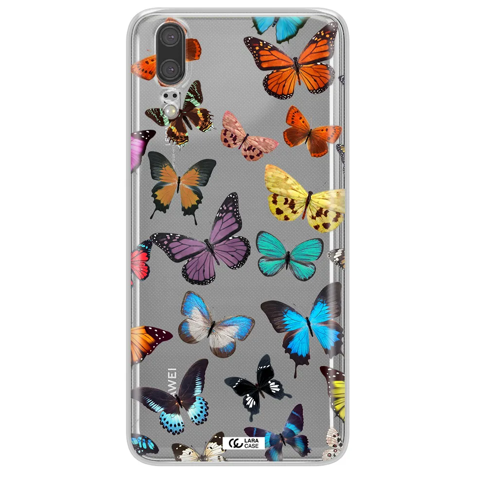 Colorful Butterflies Huawei P20 Clear TPU Case
