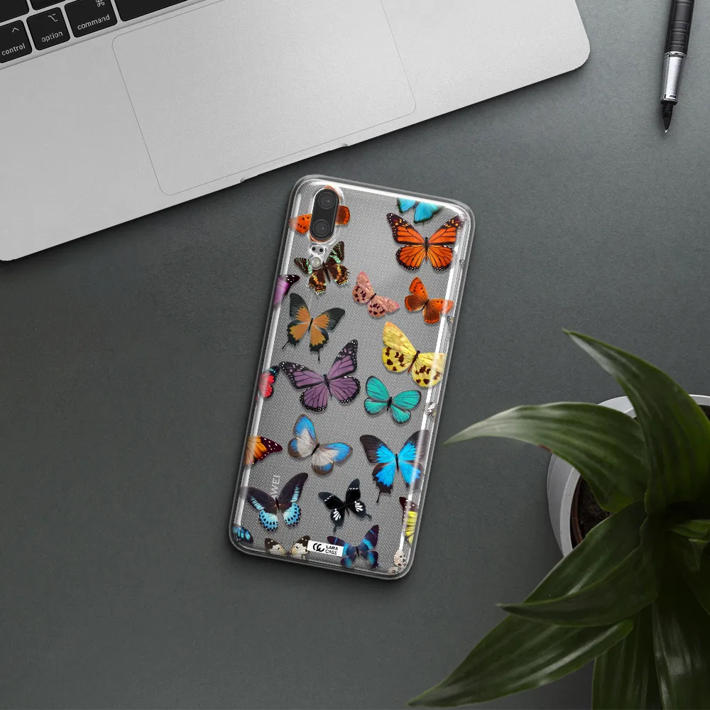 Colorful Butterflies Huawei P20 Clear TPU Case