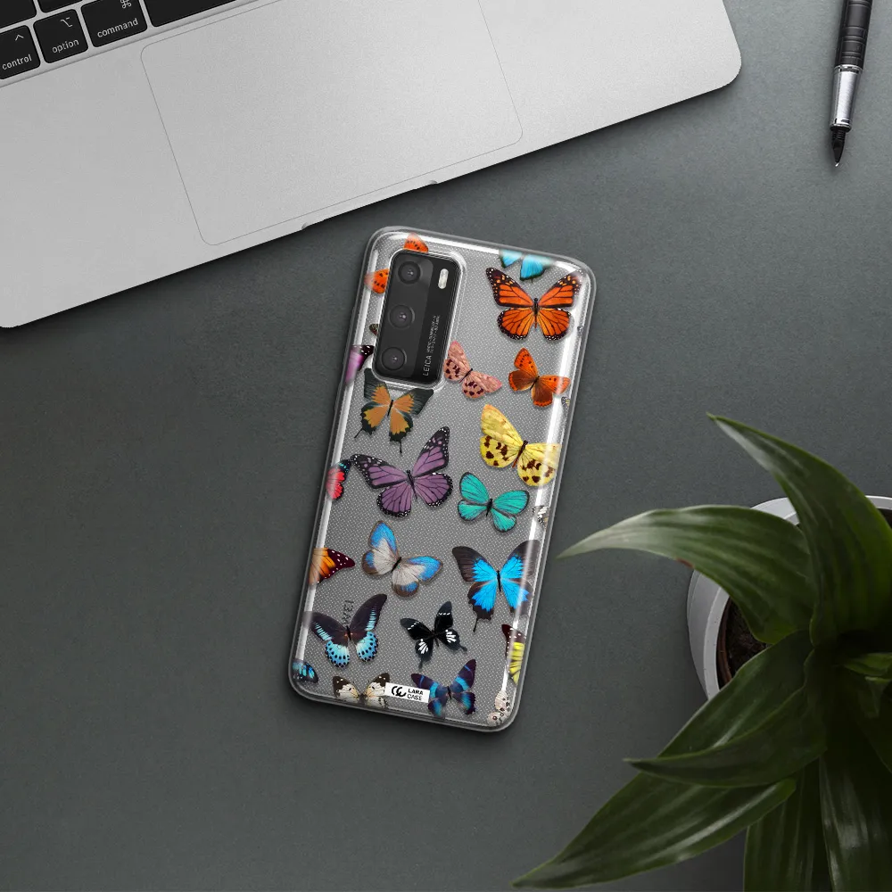Colorful Butterflies Huawei P40 Clear TPU Case