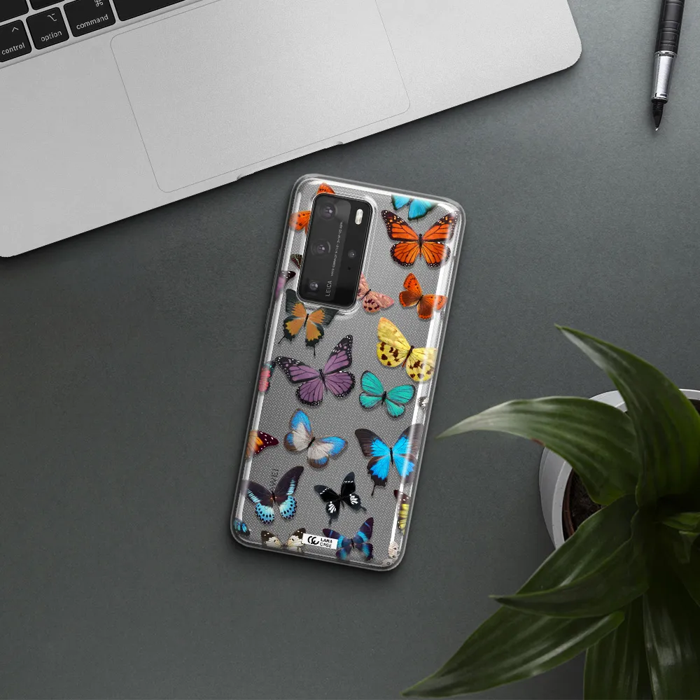 Colorful Butterflies Huawei P40 Pro Clear TPU Case