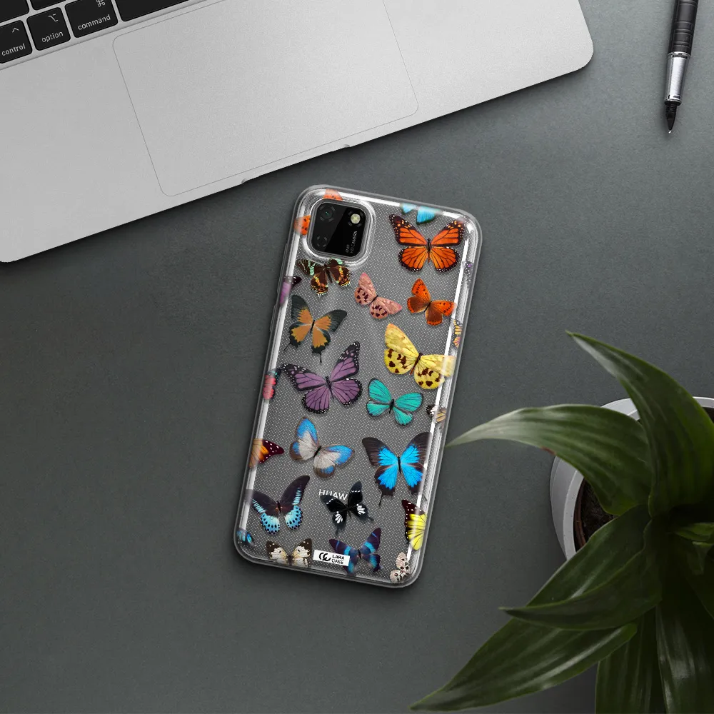 Colorful Butterflies Huawei Y5P Clear TPU Case