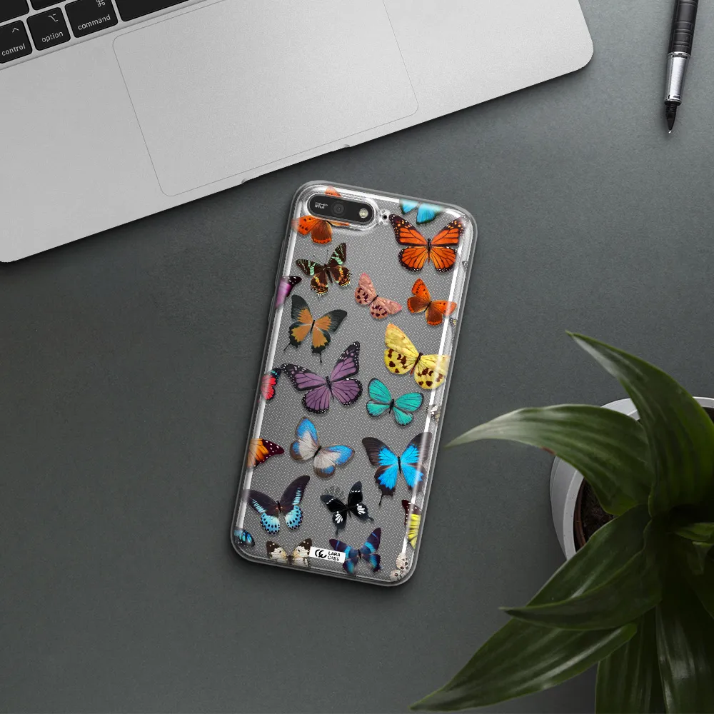 Colorful Butterflies Huawei Y6 2018 Clear TPU Case