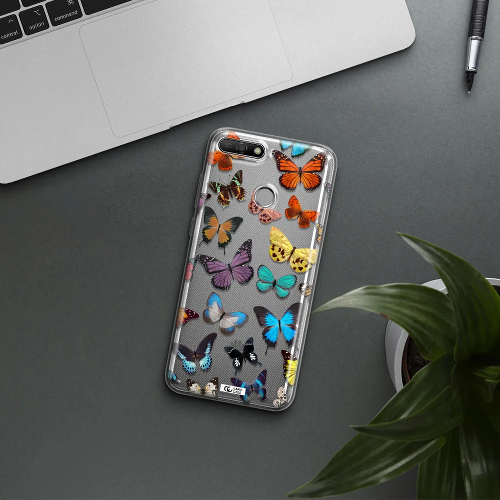Colorful Butterflies Huawei Y6 Prime 2018 Clear TPU Case