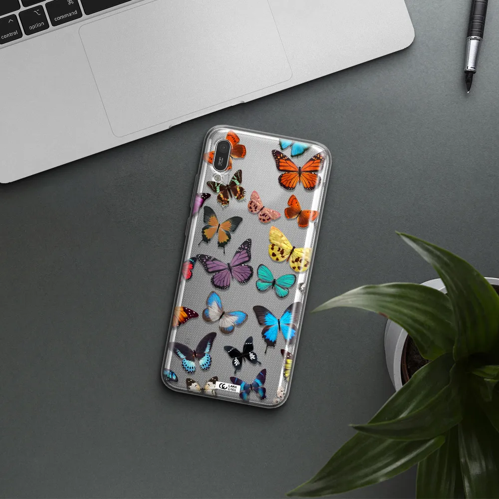 Colorful Butterflies Huawei Y6 Pro 2019 Clear TPU Case
