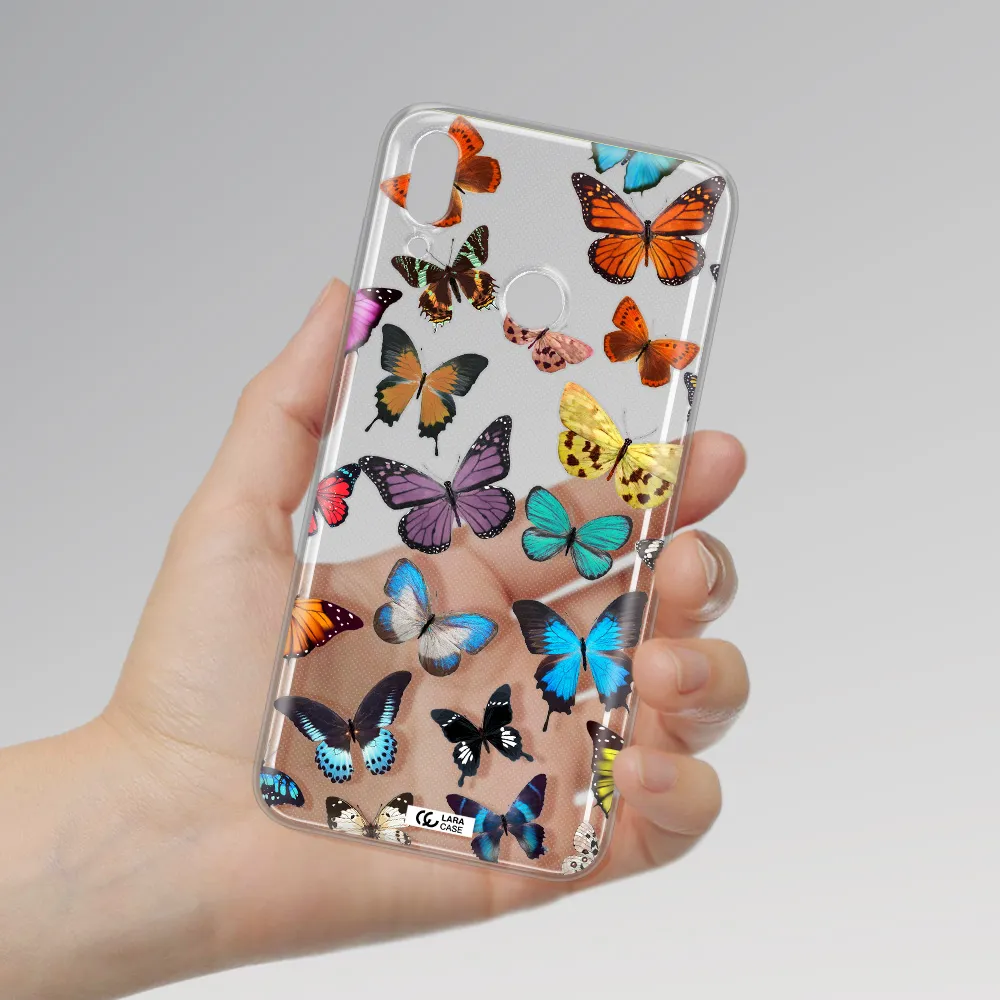 Colorful Butterflies Huawei Y7 2019 Clear TPU Case