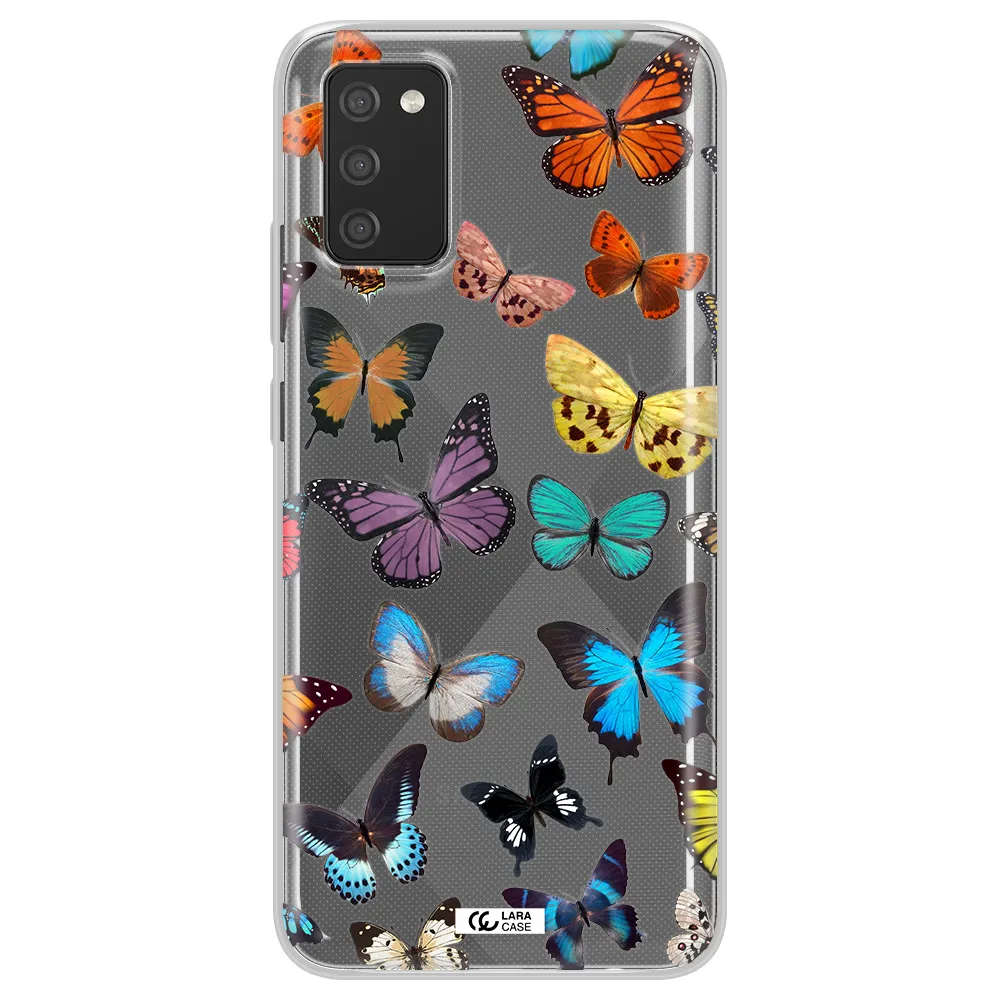 Colorful Butterflies Samsung A02S Clear TPU Case