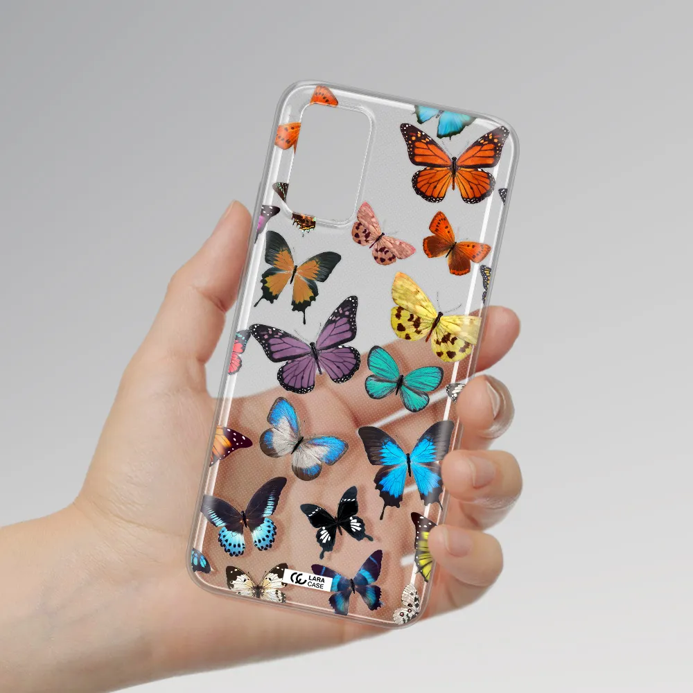 Colorful Butterflies Samsung A02S Clear TPU Case