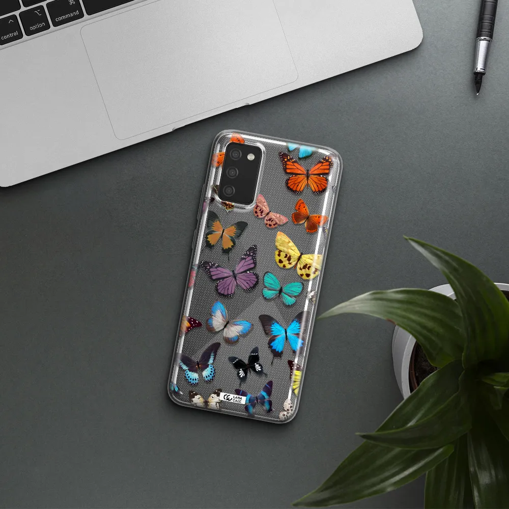 Colorful Butterflies Samsung A02S Clear TPU Case