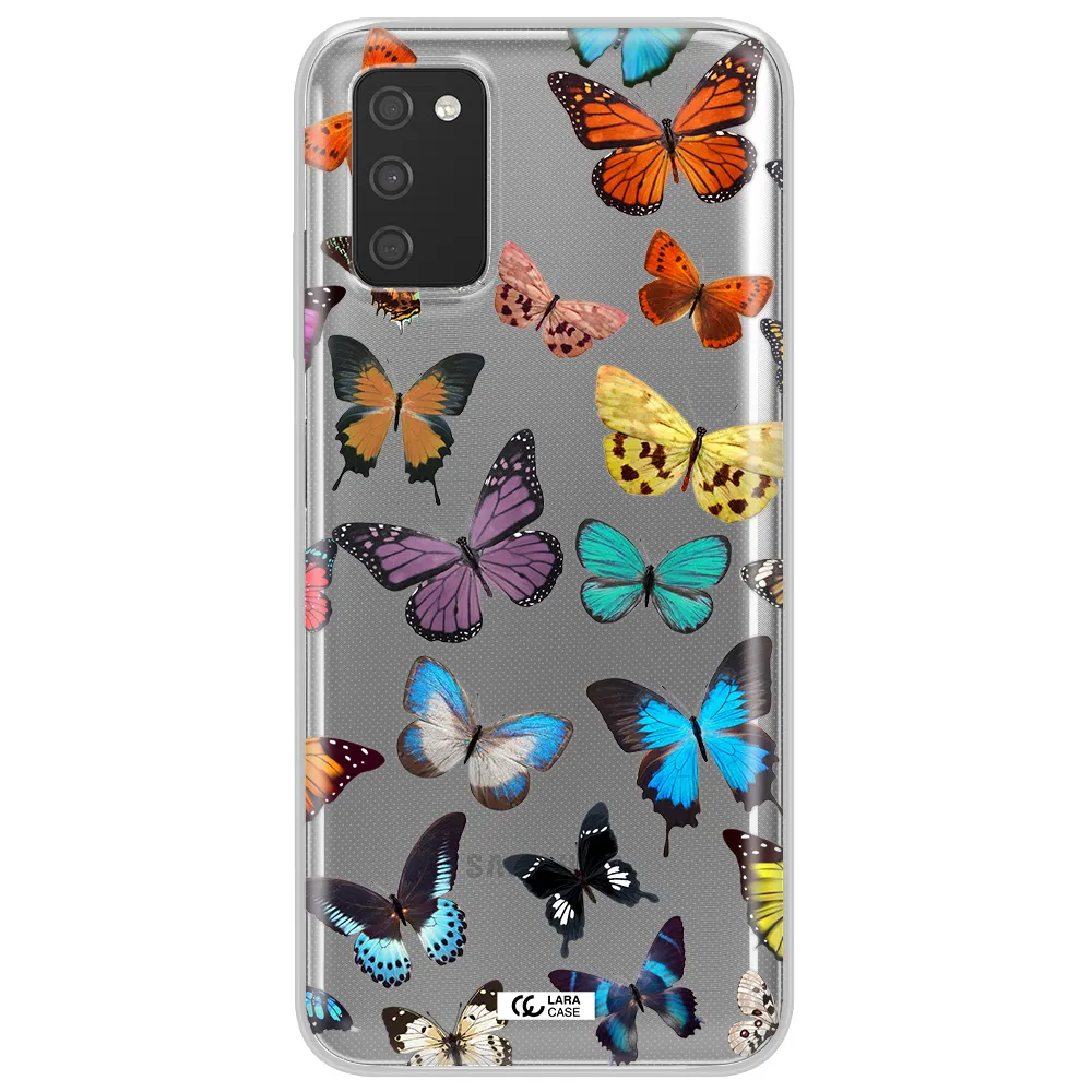Colorful Butterflies Samsung A03S Clear TPU Case