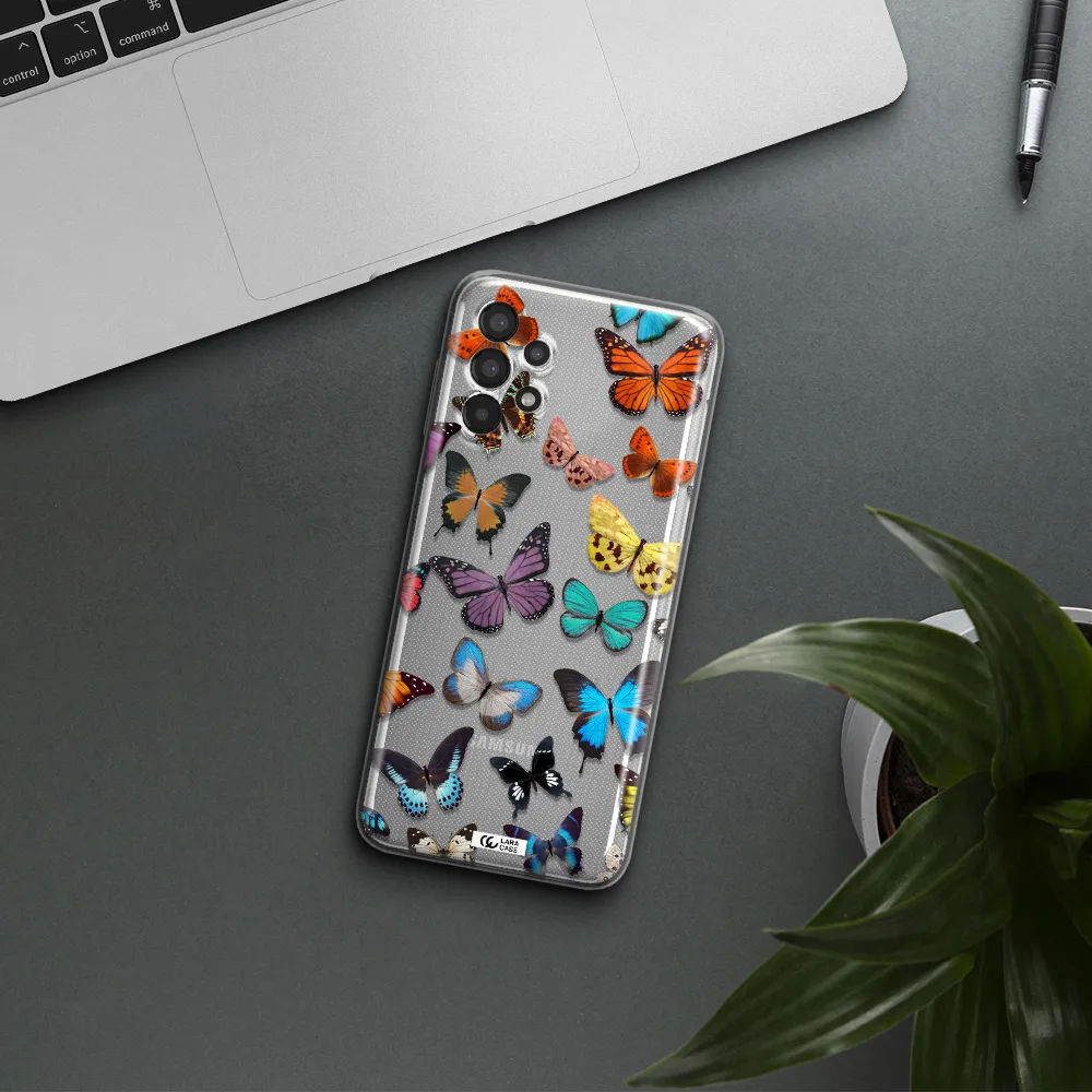 Colorful Butterflies Samsung A13 Clear TPU Case