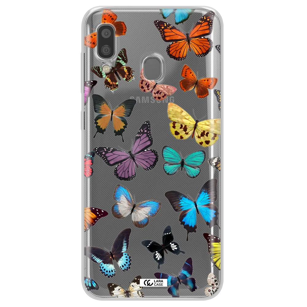 Colorful Butterflies Samsung A20 Clear TPU Case