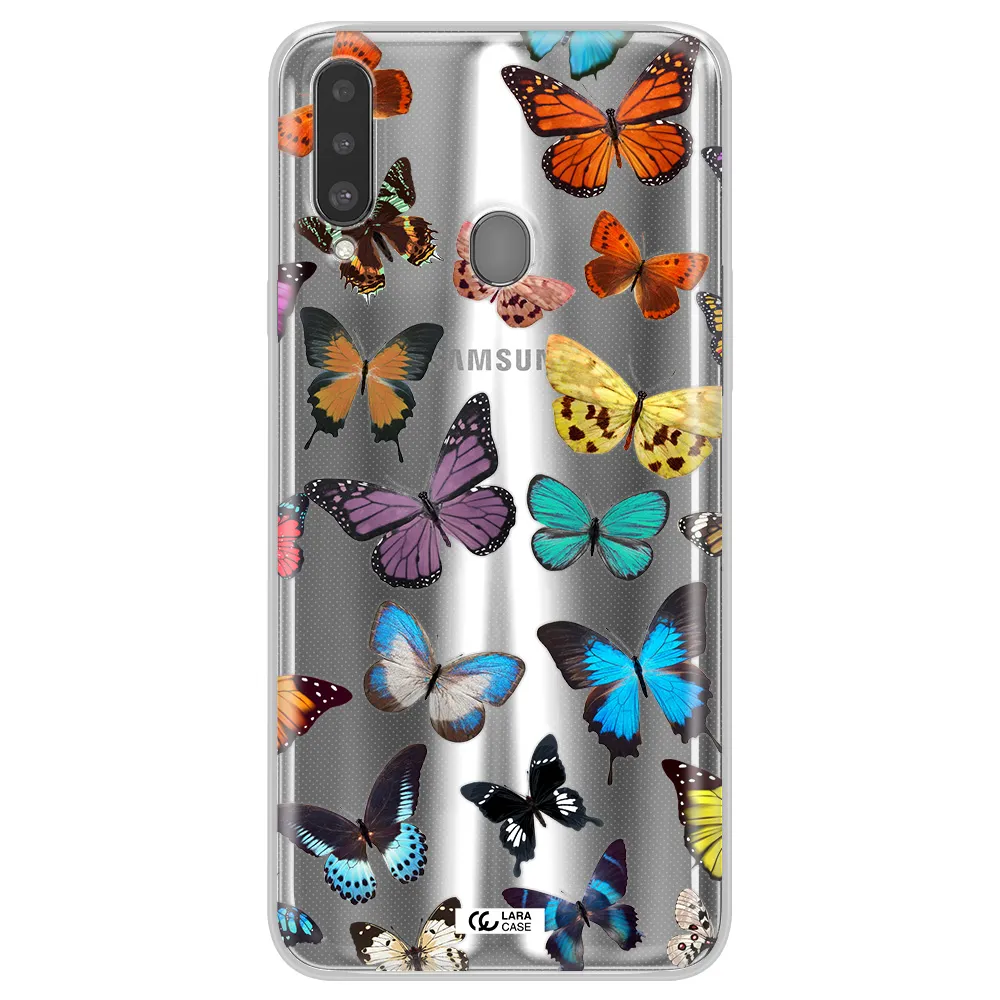 Colorful Butterflies Samsung A20S Clear TPU Case