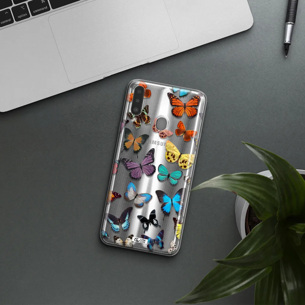 Colorful Butterflies Samsung A20S Clear TPU Case