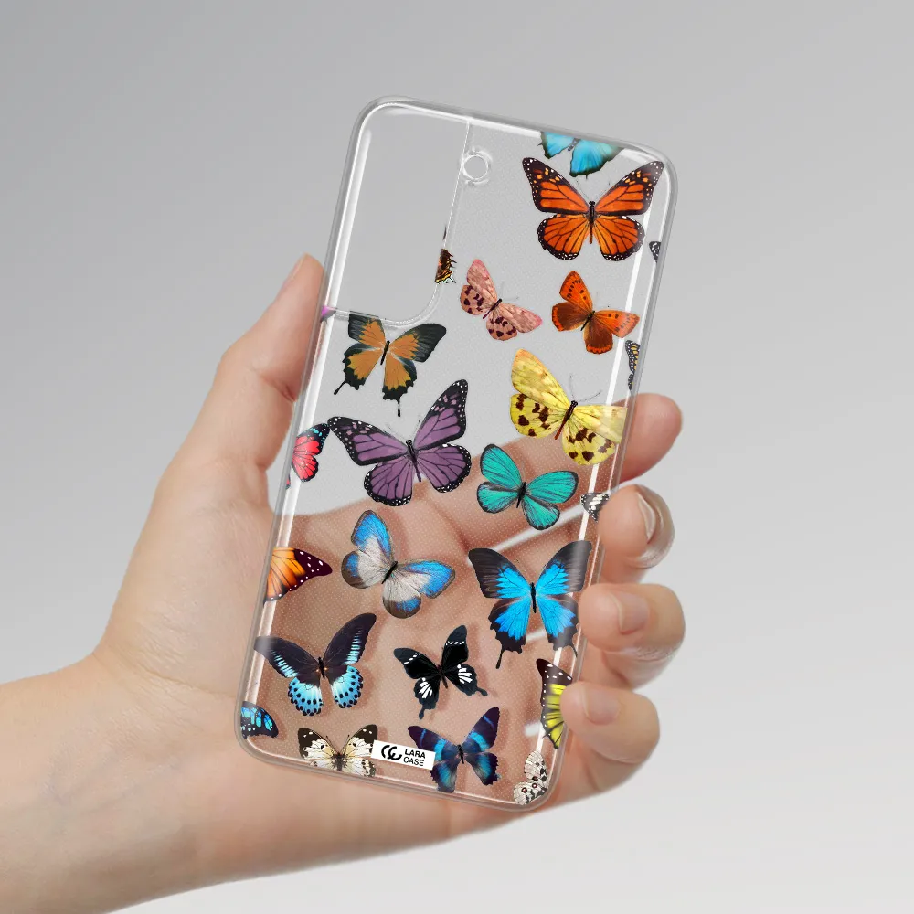 Colorful Butterflies Samsung A21 Fe Clear TPU Case