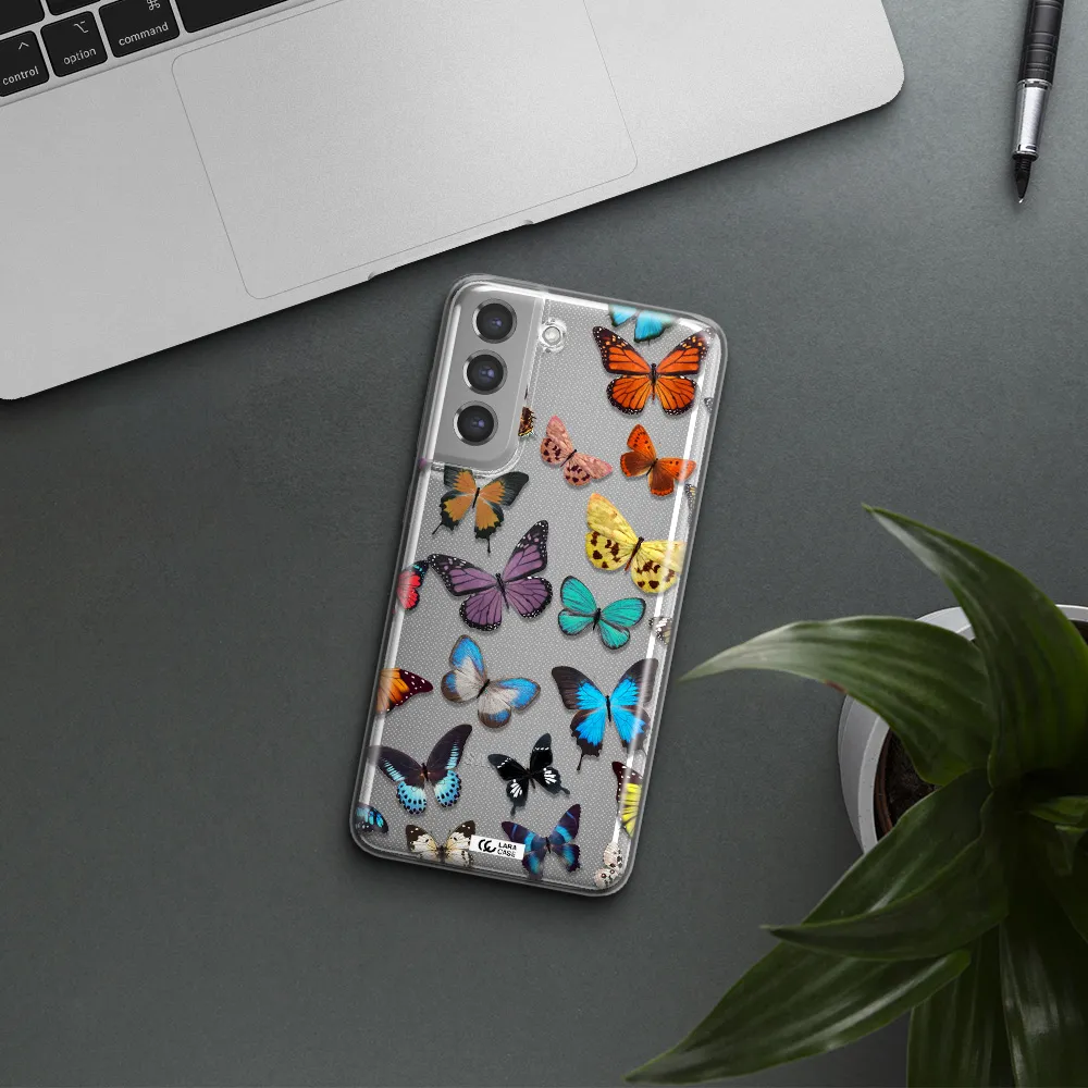 Colorful Butterflies Samsung A21 Fe Clear TPU Case