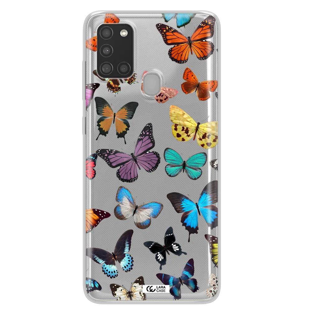 Colorful Butterflies Samsung A21S Clear TPU Case
