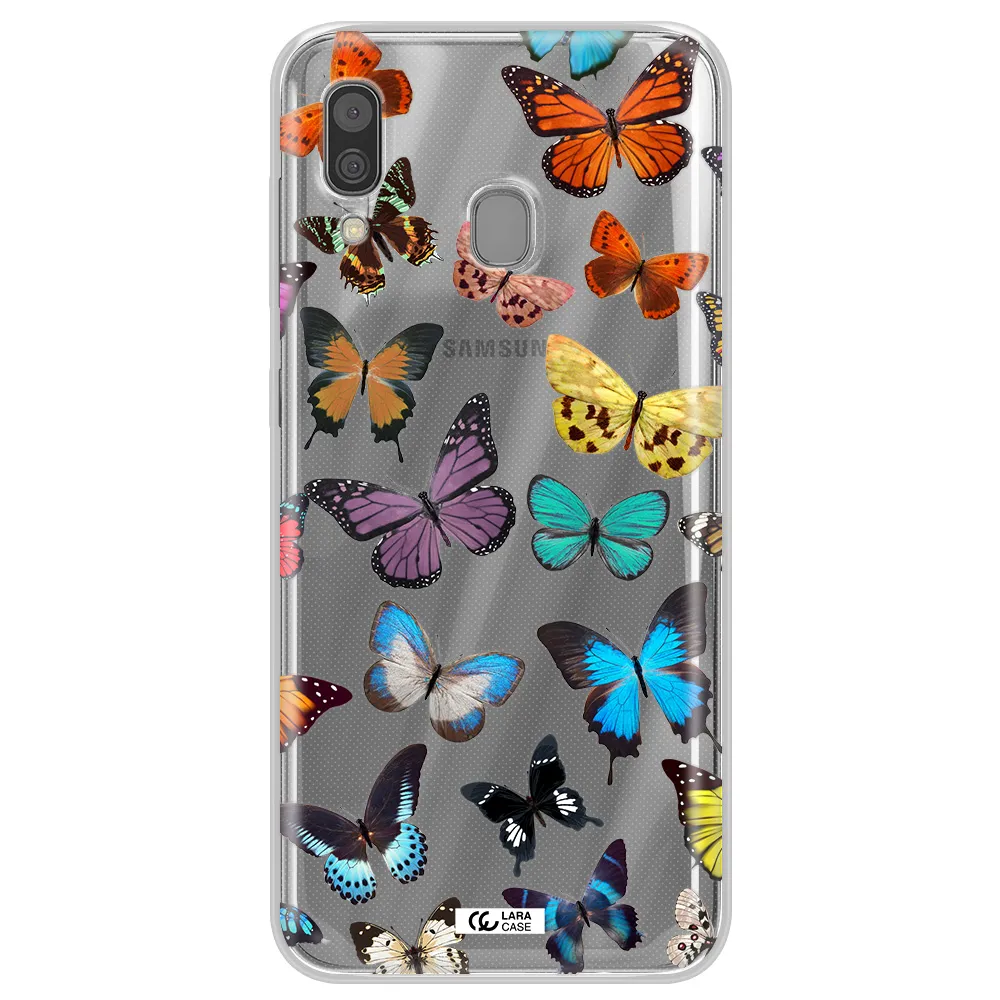Colorful Butterflies Samsung A30 Clear TPU Case