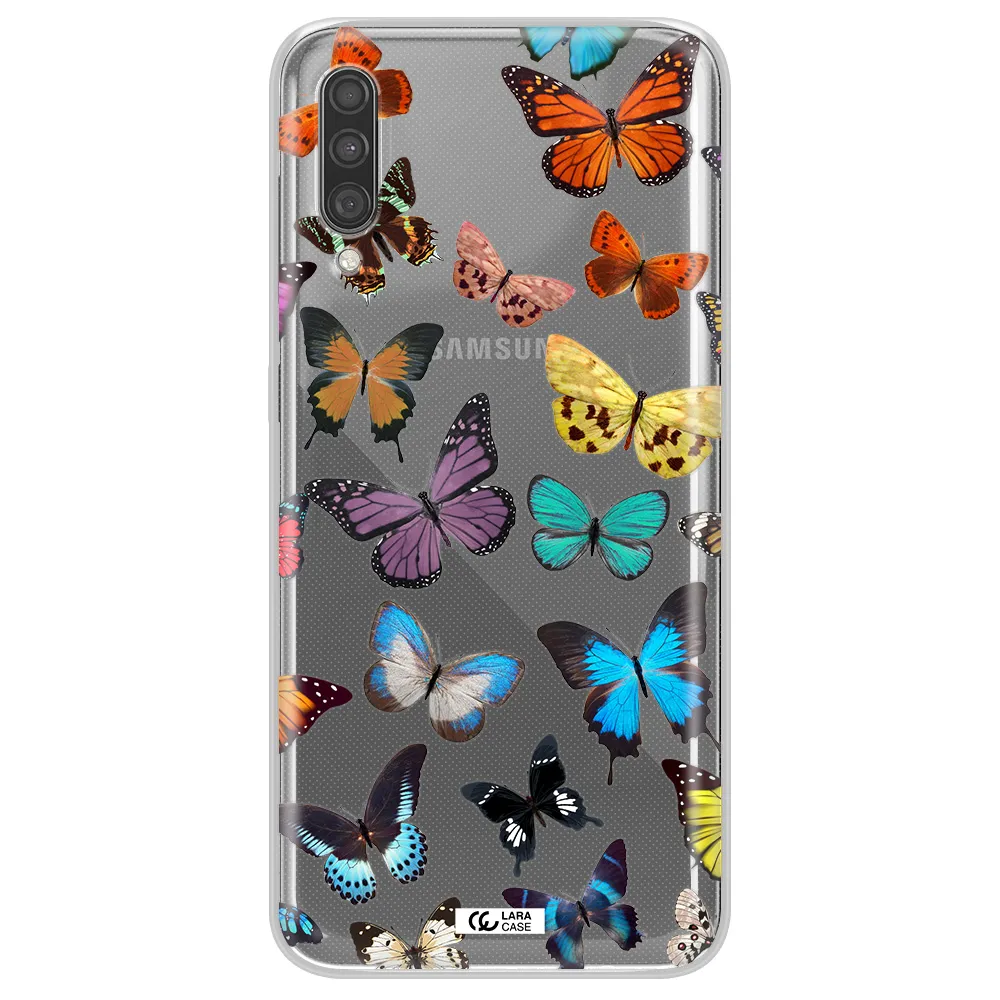 Colorful Butterflies Samsung A30S Clear TPU Case