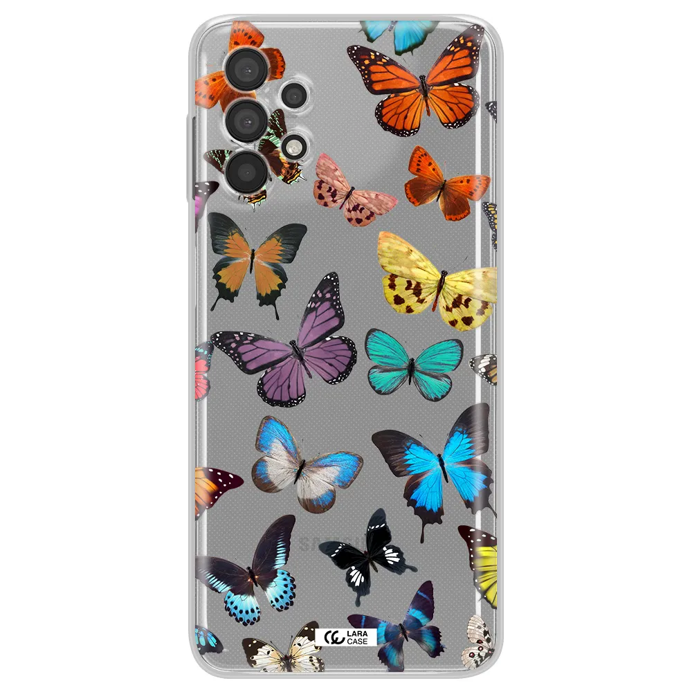 Colorful Butterflies Samsung A32 Clear TPU Case