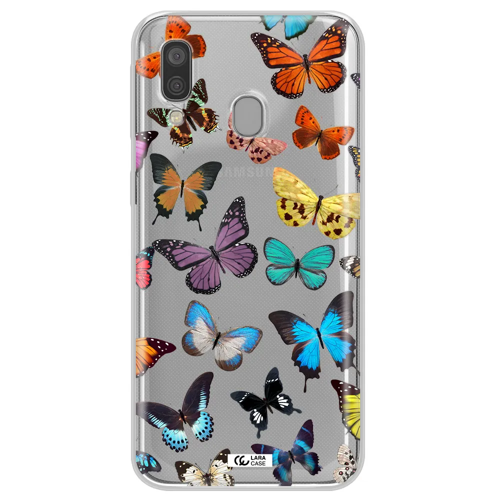 Colorful Butterflies Samsung A40 Clear TPU Case