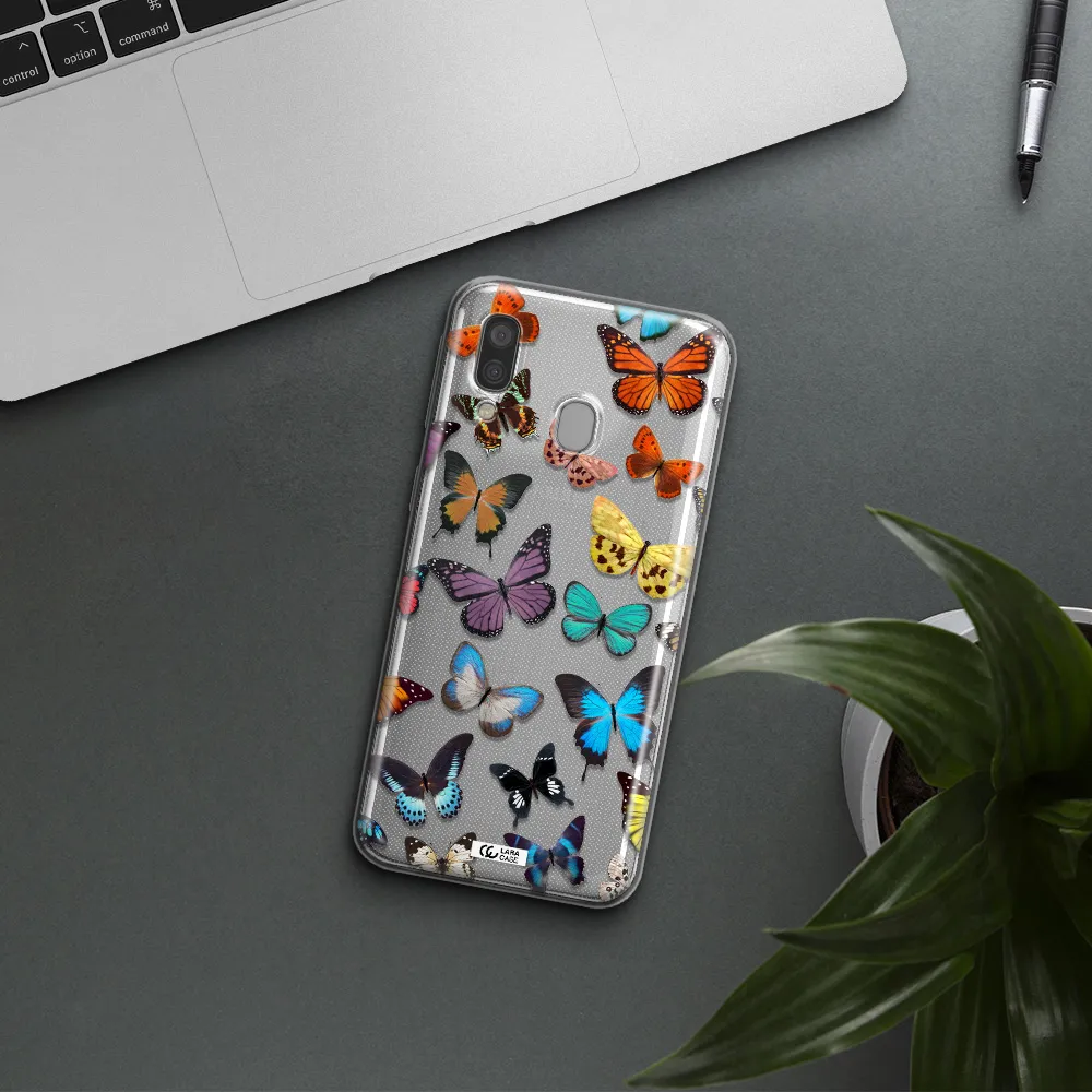 Colorful Butterflies Samsung A40 Clear TPU Case