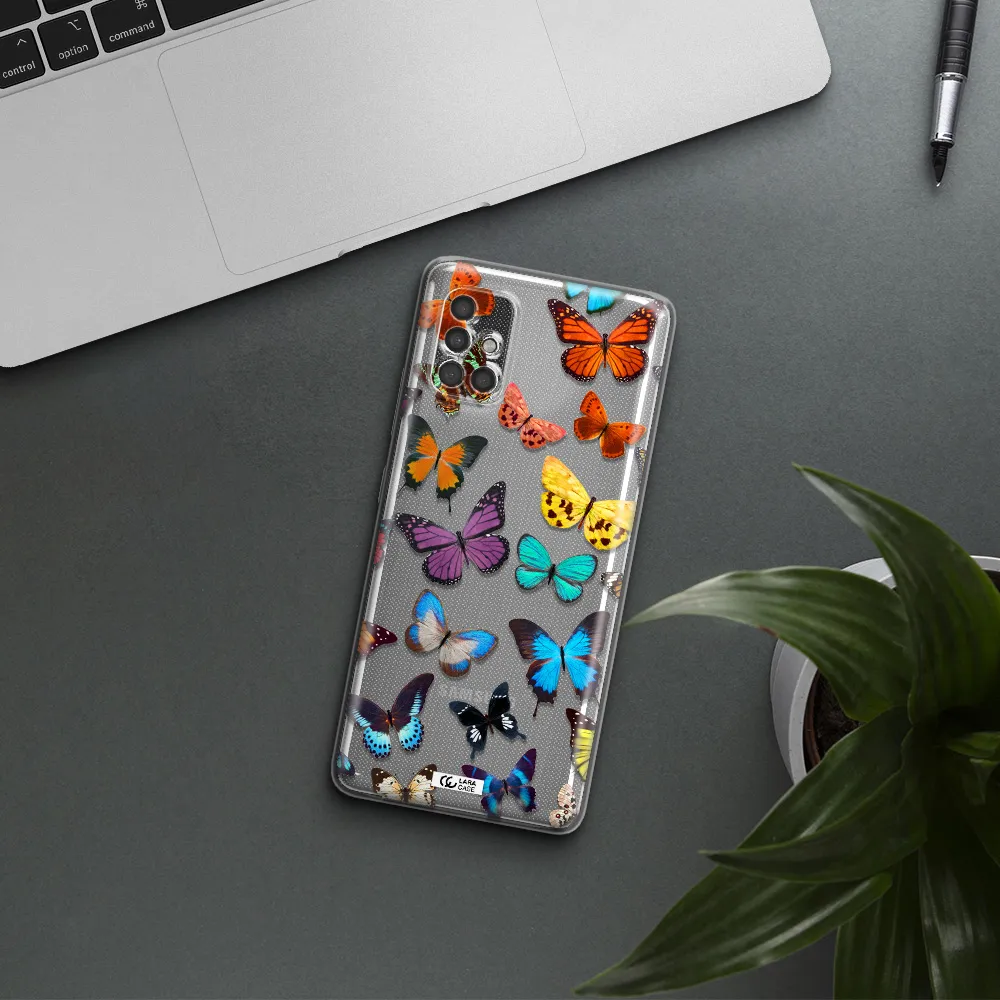 Colorful Butterflies Samsung A40S Clear Tpu Case