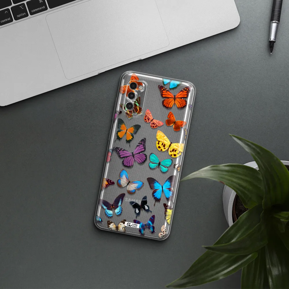 Colorful Butterflies Samsung A41 Clear Tpu Case