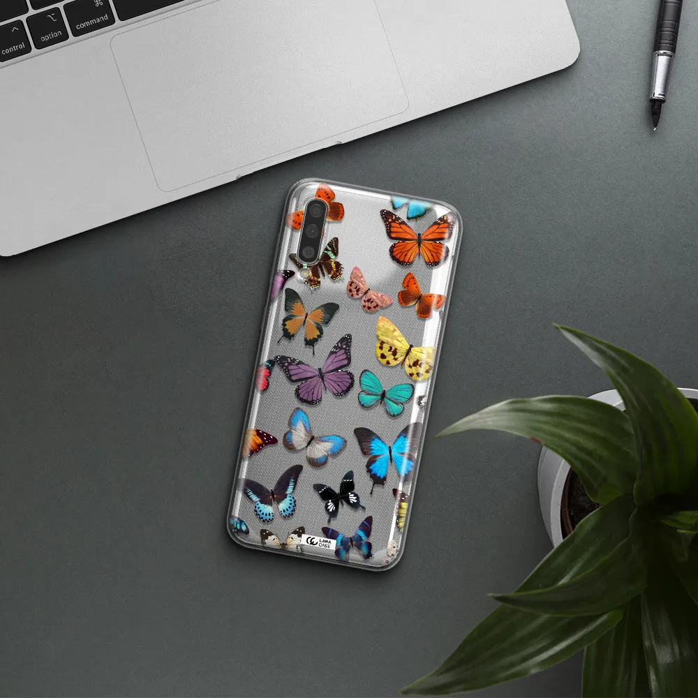 Colorful Butterflies Samsung A50 Clear TPU Case