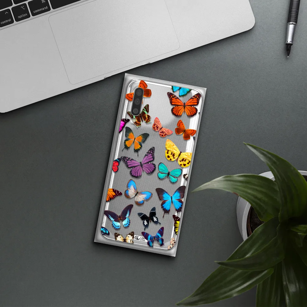 Colorful Butterflies Samsung A50S Clear Tpu Case