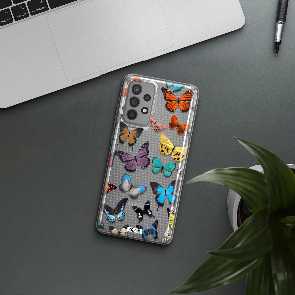 Colorful Butterflies Samsung A52 Clear TPU Case