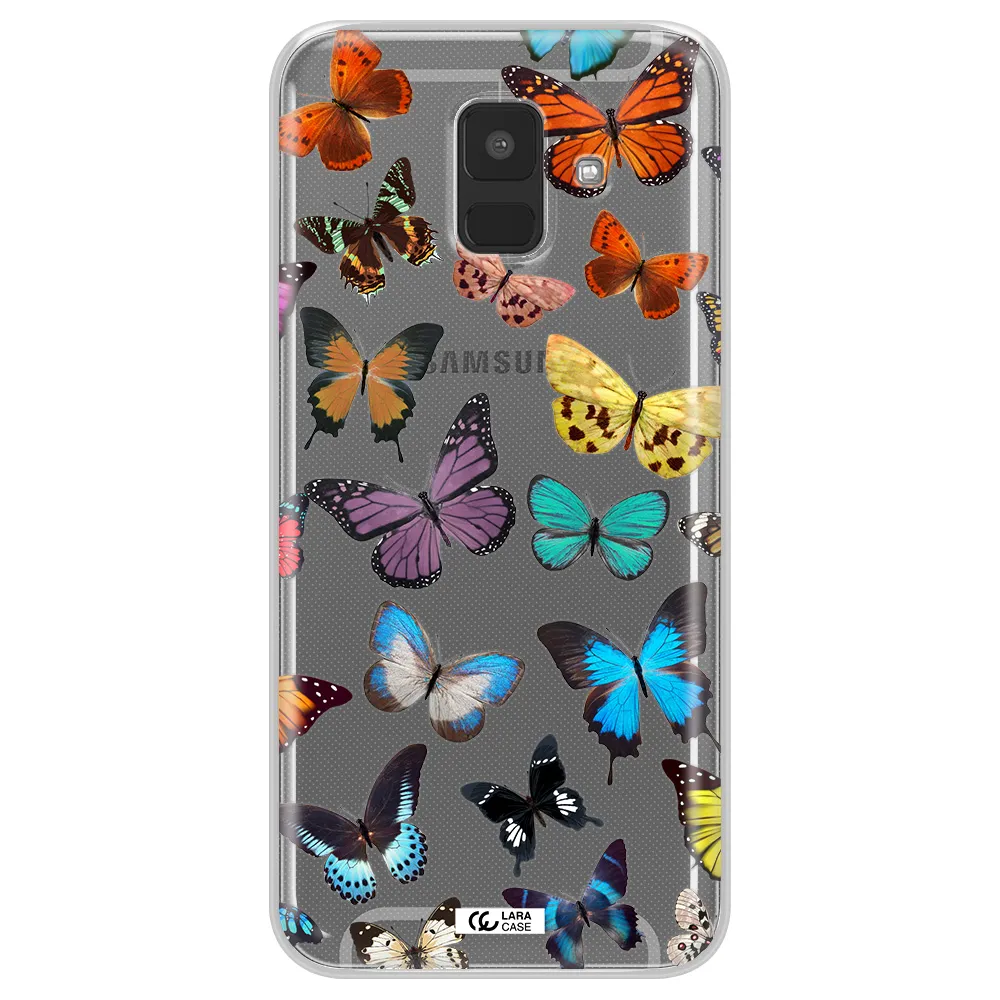 Colorful Butterflies Samsung A6 Clear TPU Case