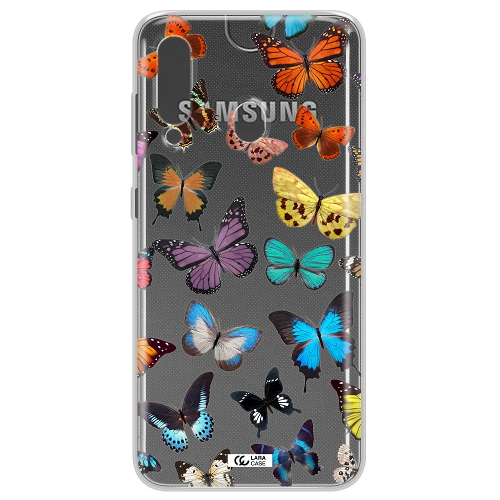 Colorful Butterflies Samsung A60 Clear TPU Case