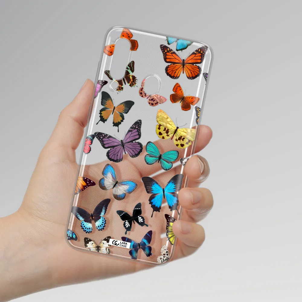 Colorful Butterflies Samsung A60 Clear TPU Case