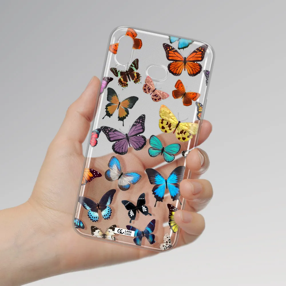 Colorful Butterflies Samsung A6S Clear TPU Case