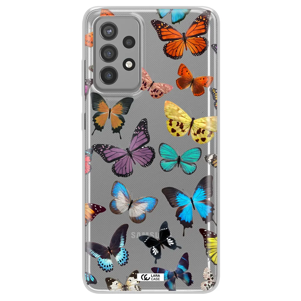 Colorful Butterflies Samsung A72 Clear TPU Case