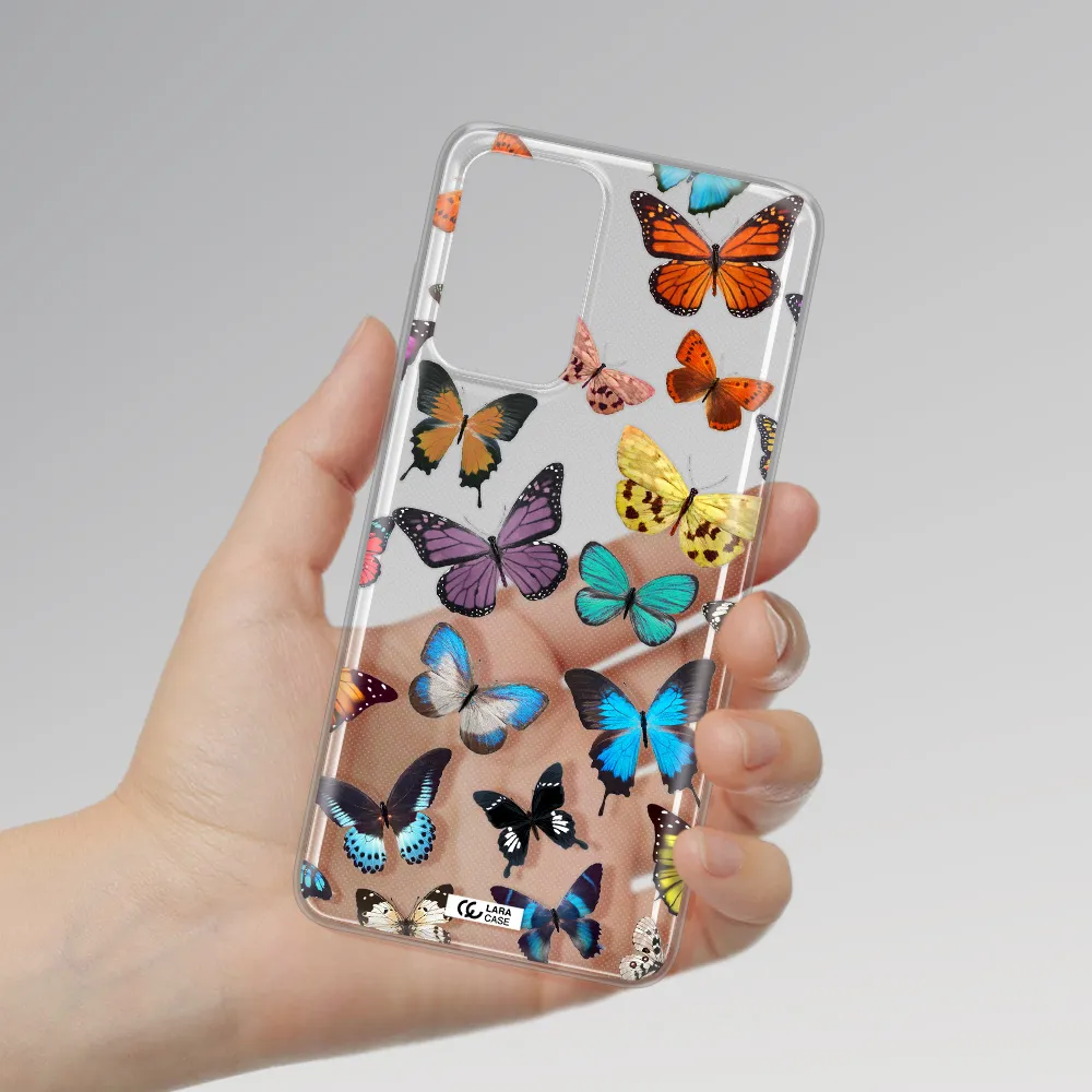 Colorful Butterflies Samsung A72 Clear TPU Case