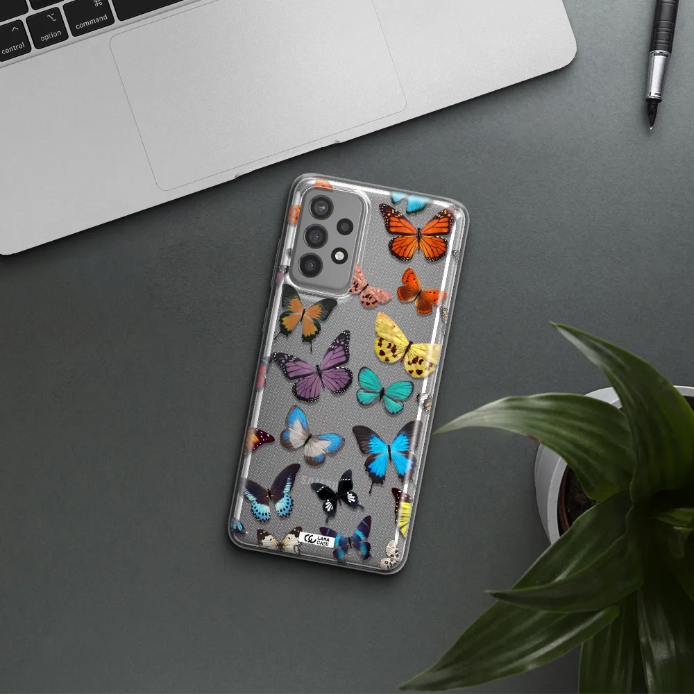 Colorful Butterflies Samsung A72 Clear TPU Case
