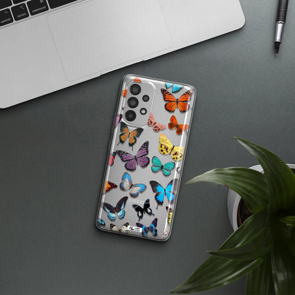 Colorful Butterflies Samsung A73 Clear TPU Case