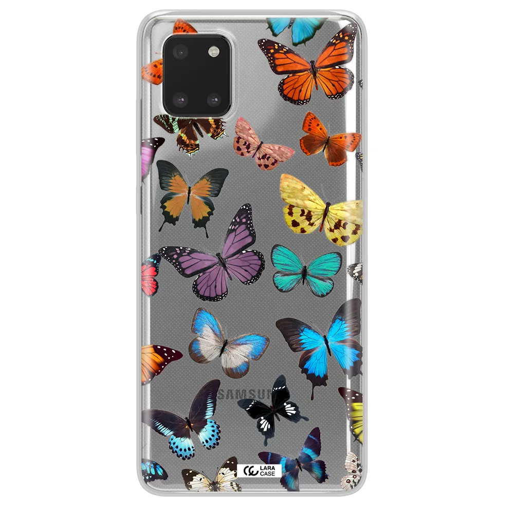 Colorful Butterflies Samsung A81 Clear TPU Case