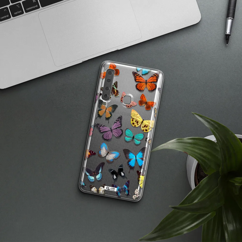 Colorful Butterflies Samsung A9 2018 Clear TPU Case