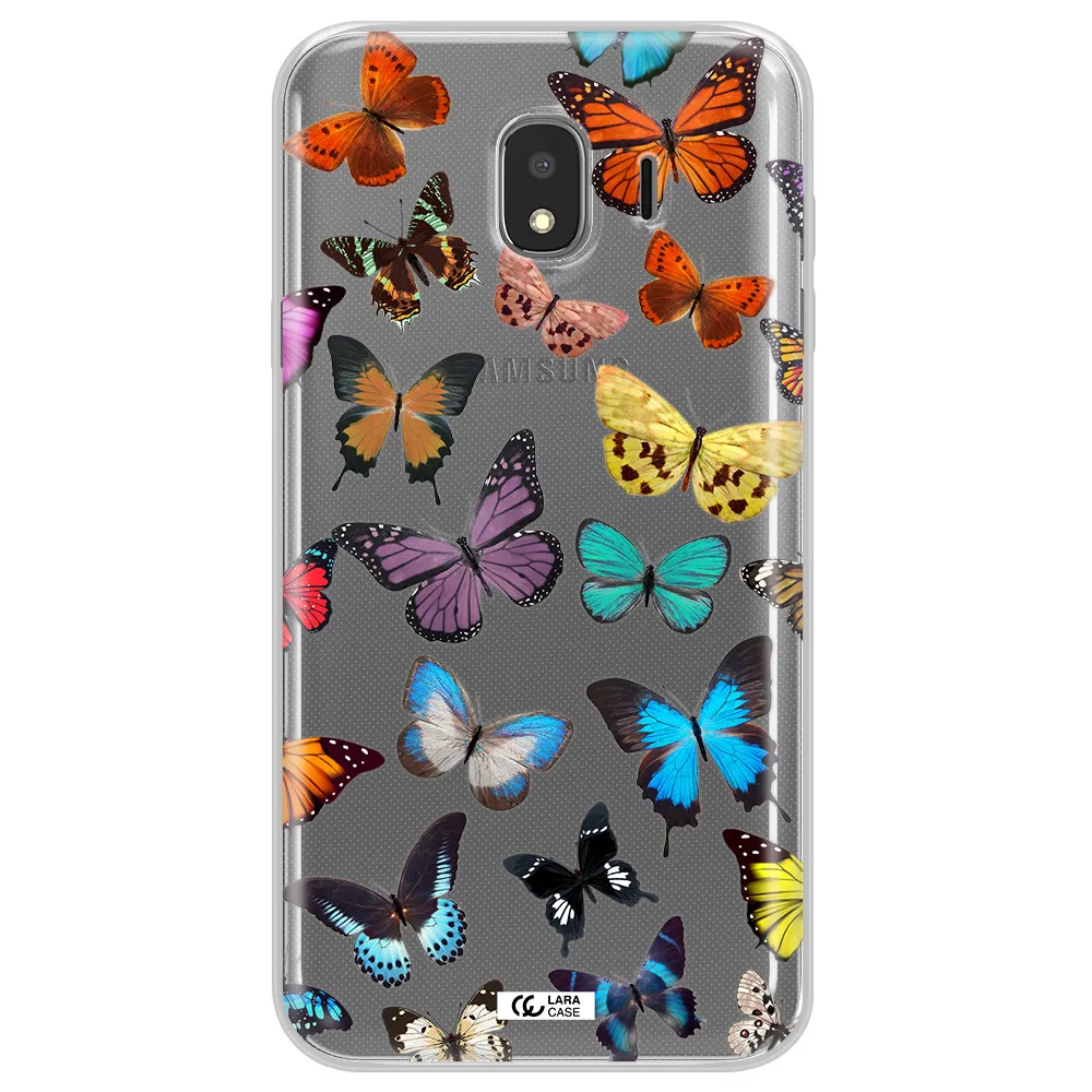Colorful Butterflies Samsung J4 Clear TPU Case