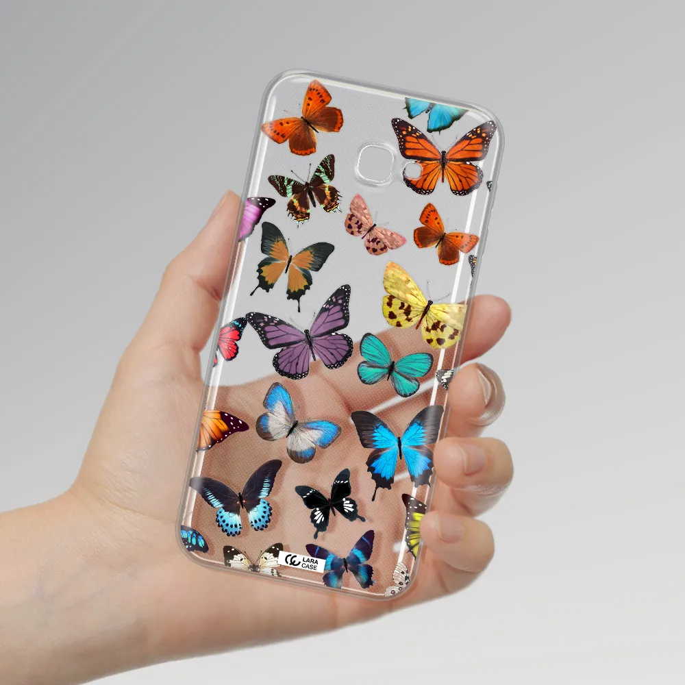 Colorful Butterflies Samsung J4 Plus Clear TPU Case