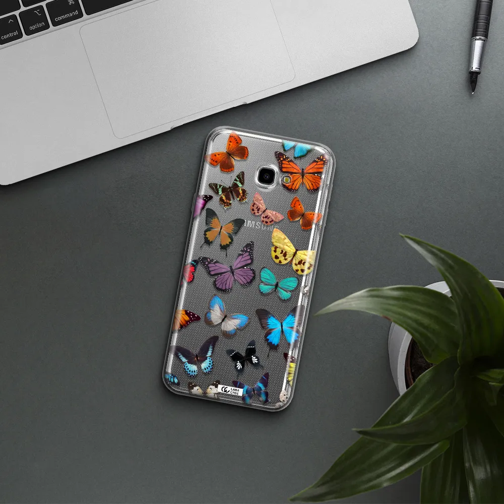 Colorful Butterflies Samsung J4 Plus Clear TPU Case