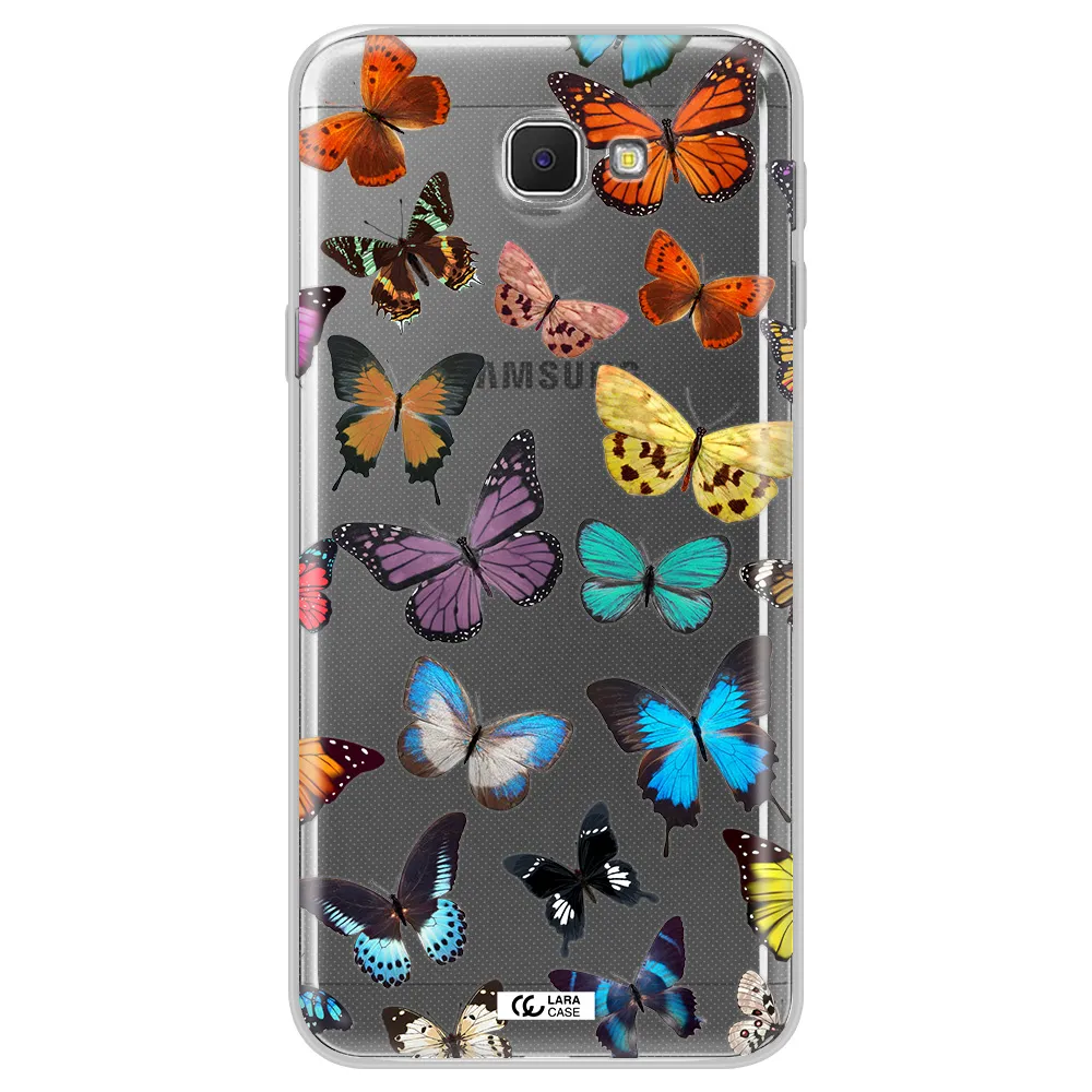 Colorful Butterflies Samsung J5 Prime Clear TPU Case