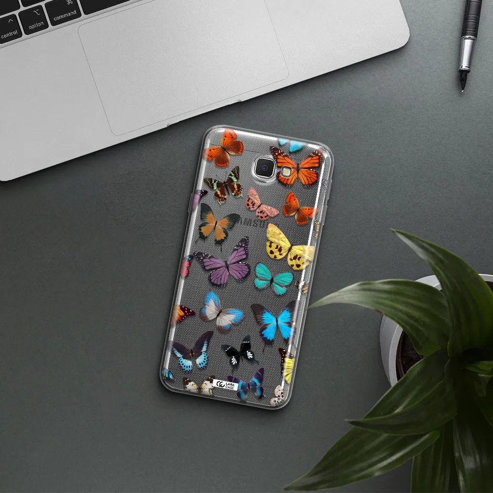 Colorful Butterflies Samsung J5 Prime Clear TPU Case